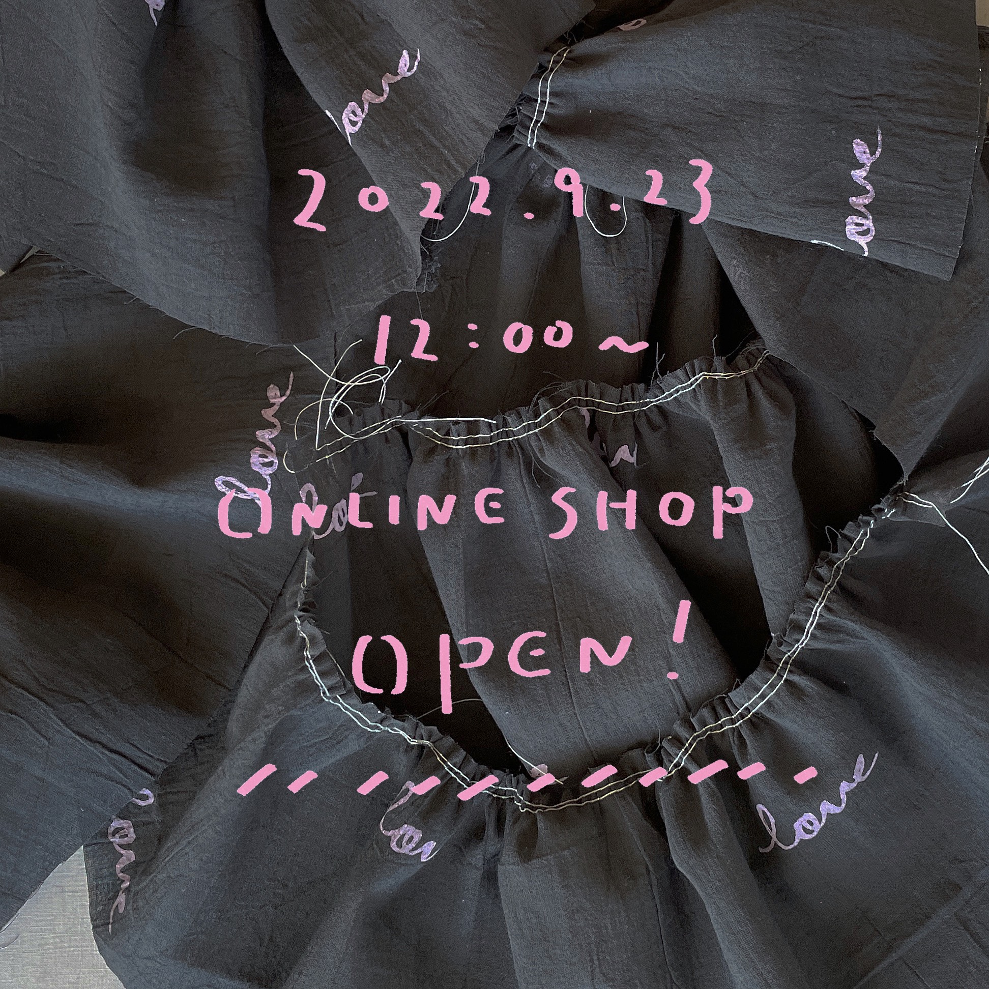 ⚫︎9/23-9/25　期間限定 online shop open!