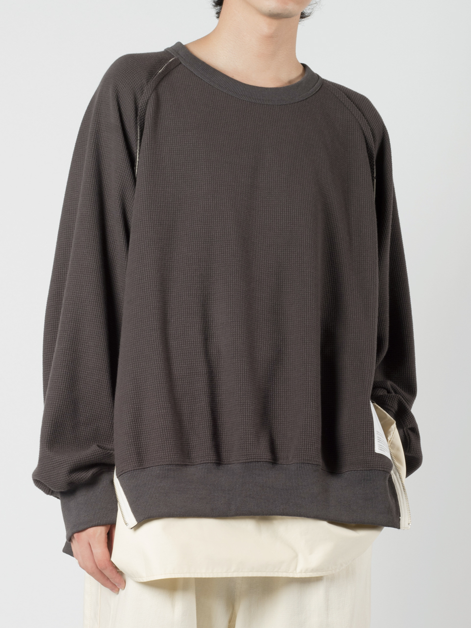 WIZZARD (ウィザード) | LAYERED ZIP WAFFLE PULLOVER