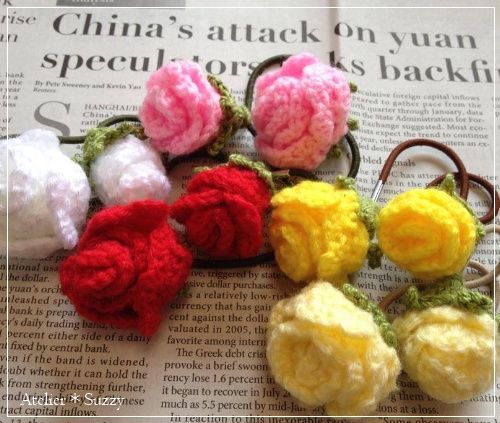 薔薇の髪ゴム