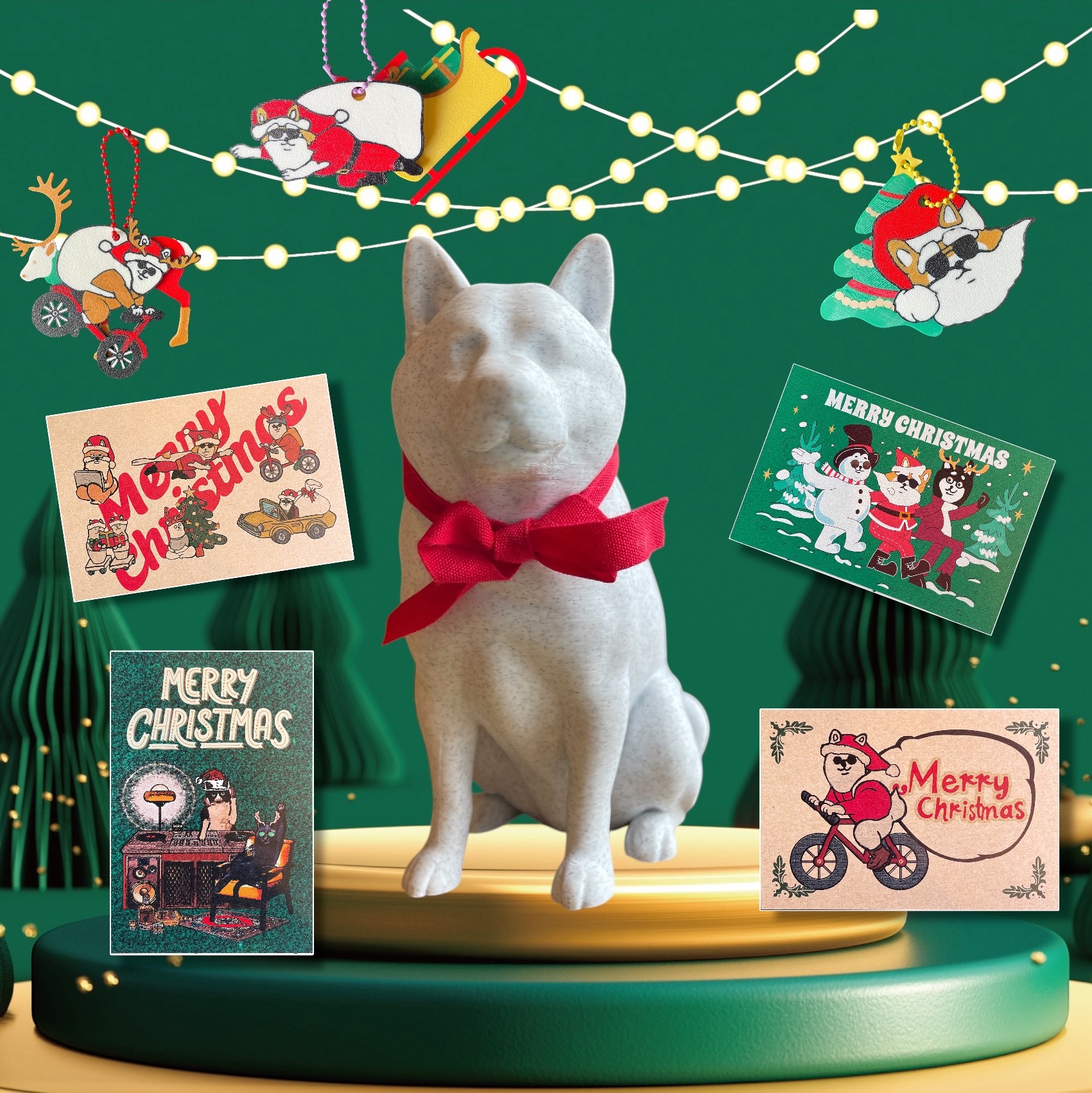 クリスマスに柴犬アートを贈ろう!