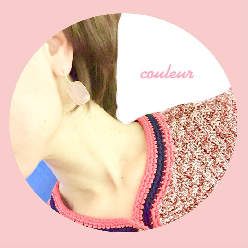 ピンク色の可愛いピアス