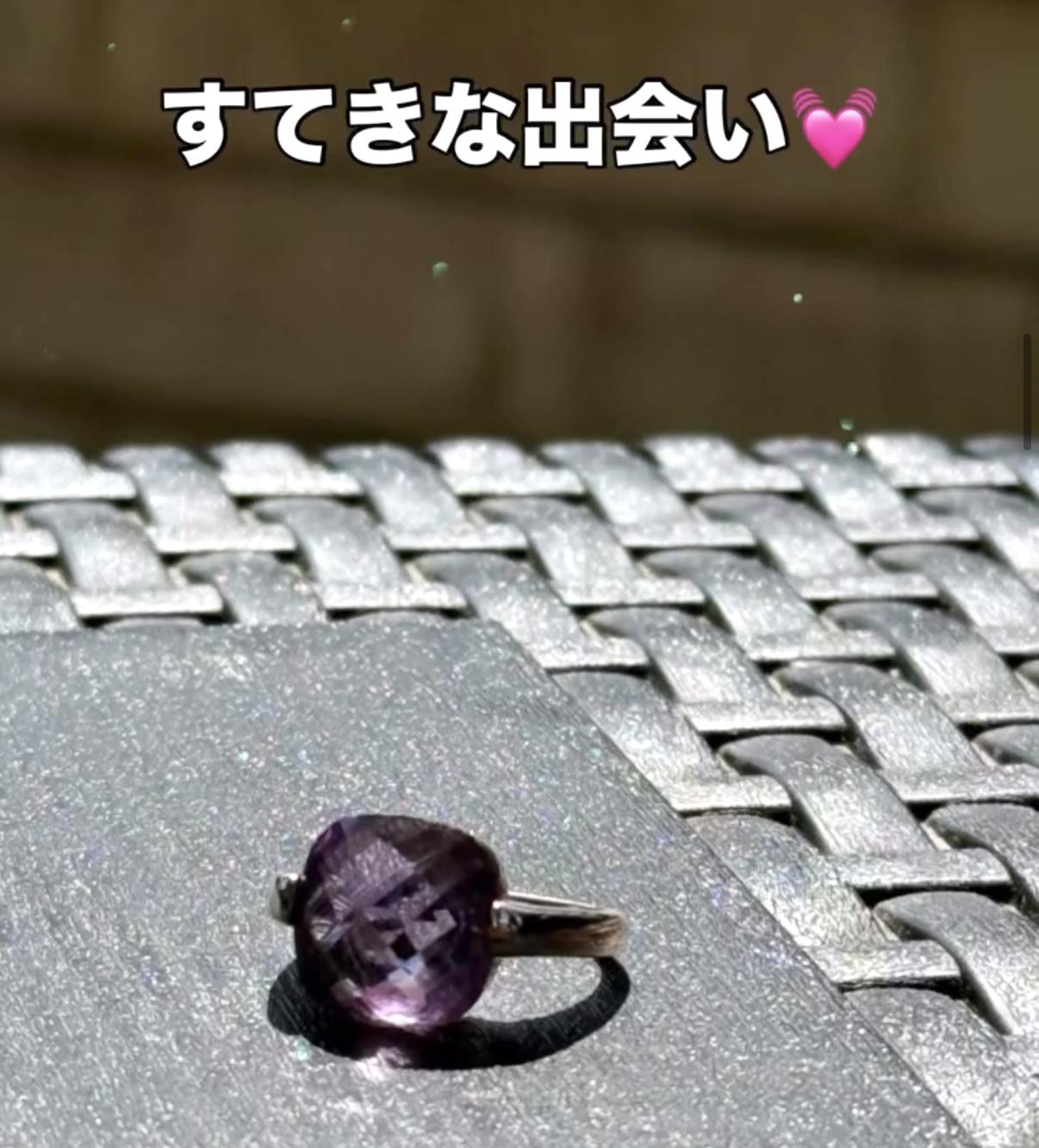 落ち着いた＊ピンクアメシストリング