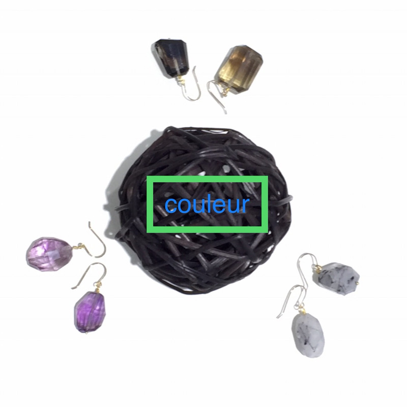 ブロックカット ピアス