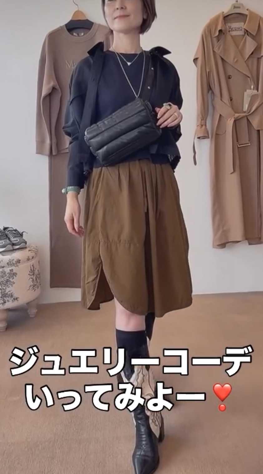 グリーンを効かせたコーディネート＊