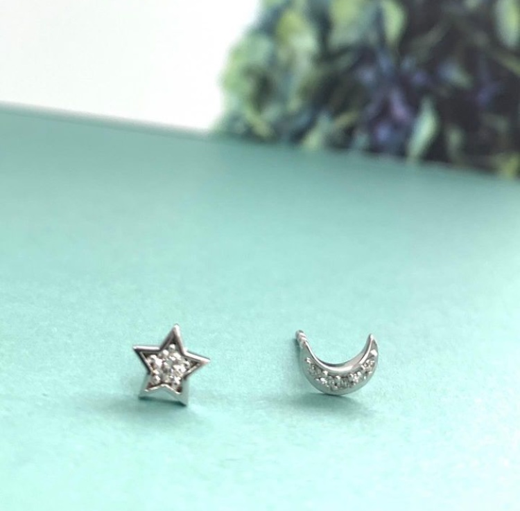 月🌙&星⭐️ピアス