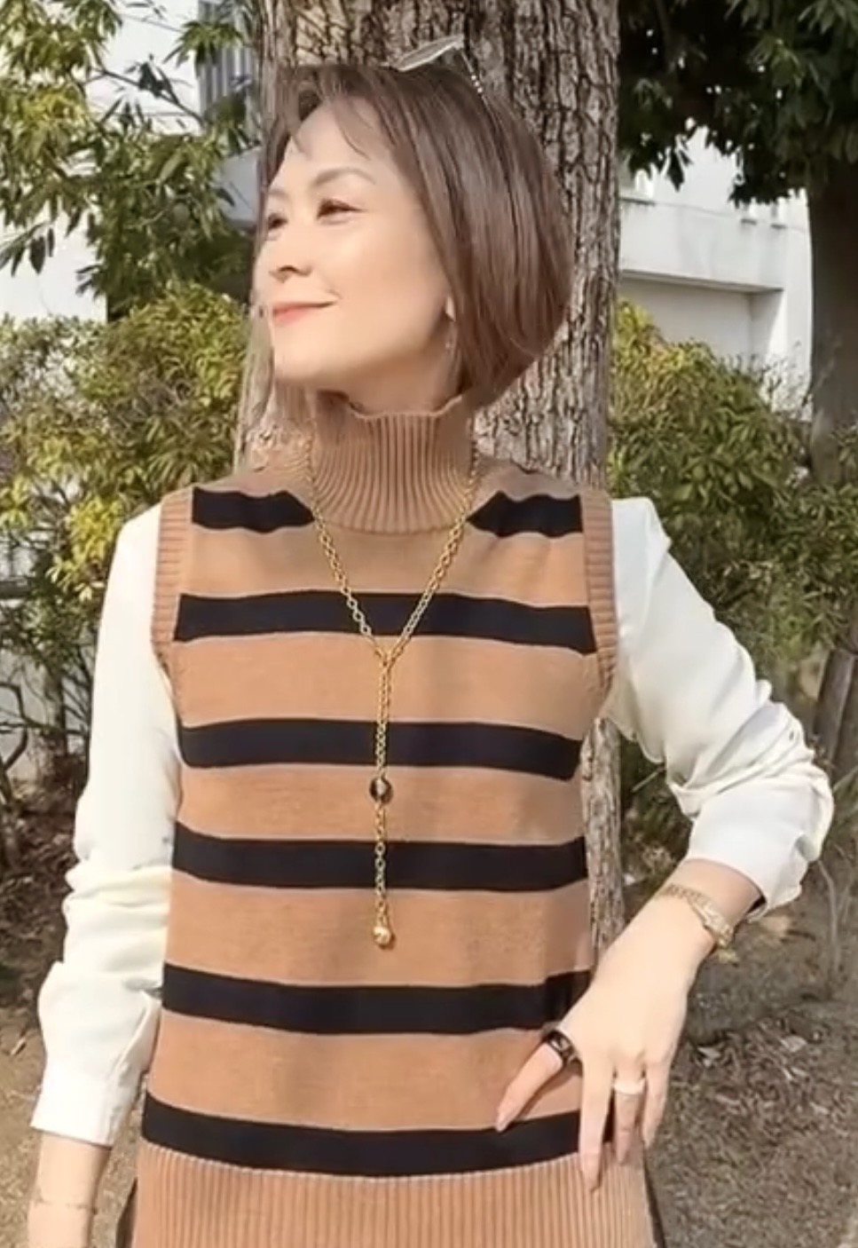 ボーダーに合わせる🟰ジュエリーコーデ