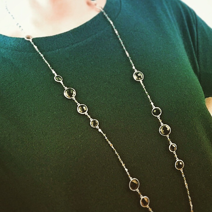 スモーキークォーツ ロングネックレス