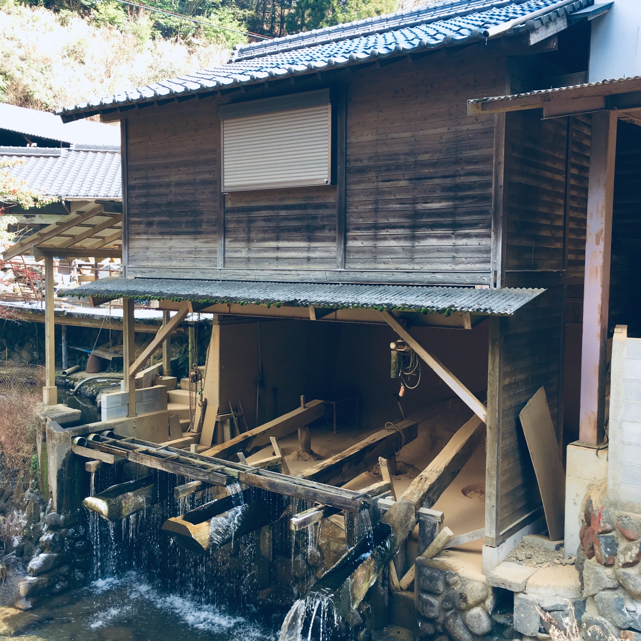 小鹿田焼窯元の風景