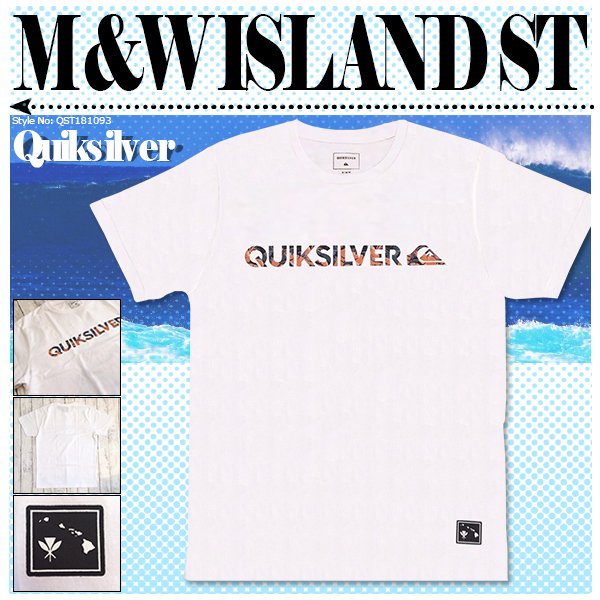 定番のクイックシルバーの文字とロゴがフロントに大きくプリントされたＴシャツ🌈ＢＥＡＣＨＤＡＹＳ