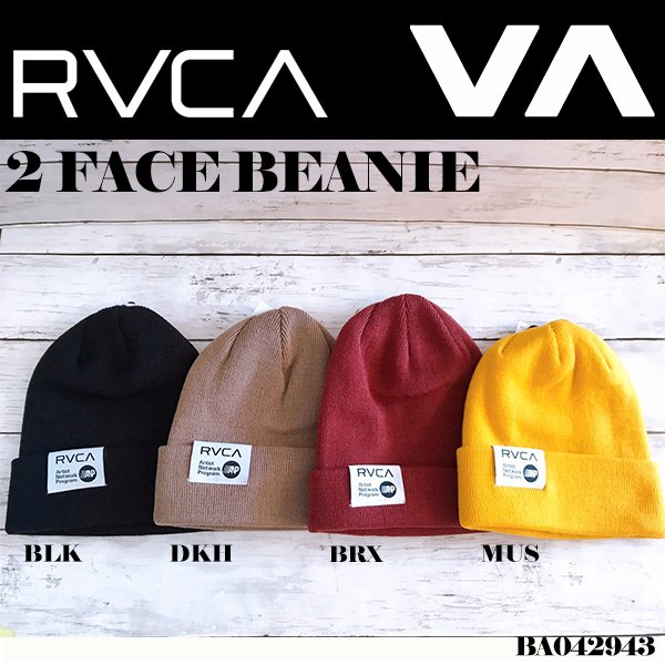 RVCAの刺繍ロゴとブランドパッチを配置し秋冬ファッションに大活躍の新作ビーニ🌈ＢＥＡＣＨＤＡＹＳ