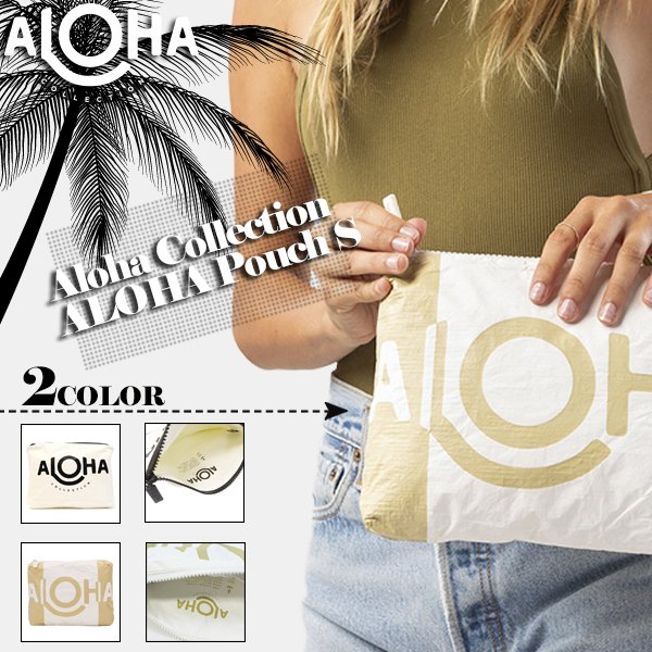 “ALOHA”をメインとしたブランドロゴが描かれたデザインのポーチ🌈ＢＥＡＣＨＤＡＹＳ
