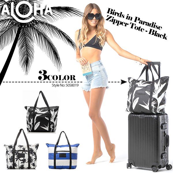 タイベック独特の素材感とALOHAのロゴがかわいいデザインのトートバッグ🌈ＢＥＡＣＨＤＡＹＳ