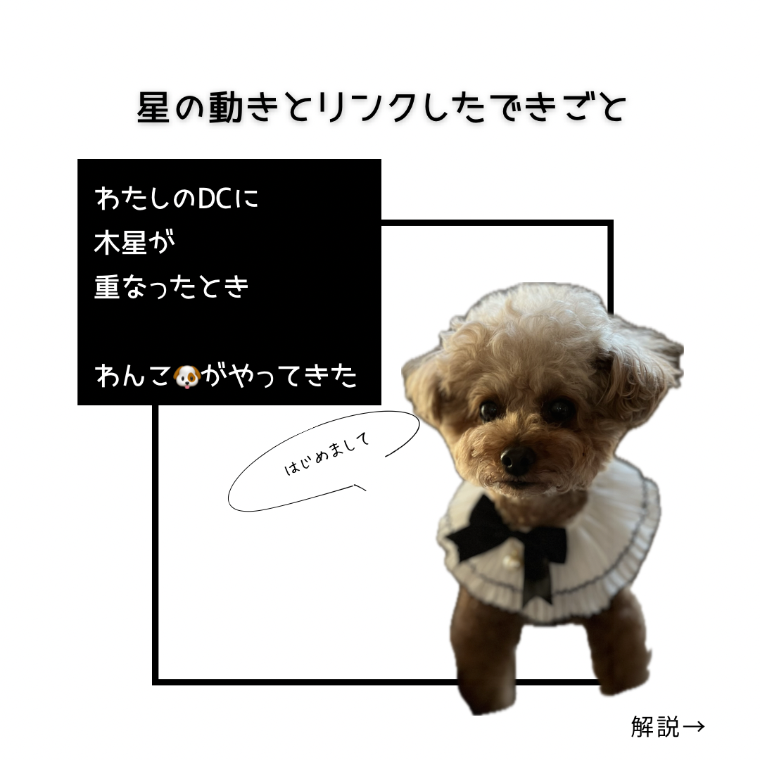 星の動きとリンクしたできごと。(DSE×木星)