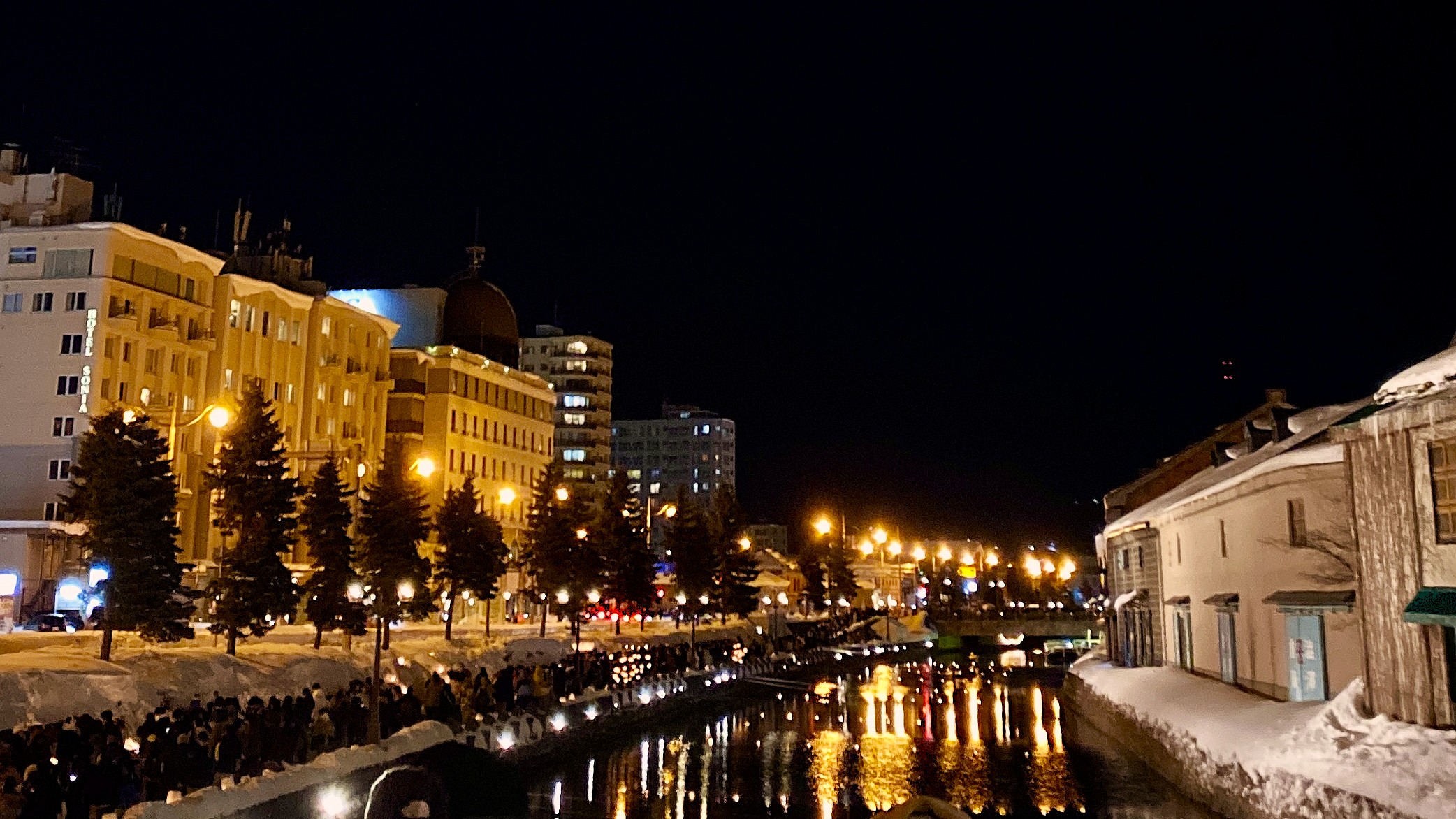 小樽、雪あかり