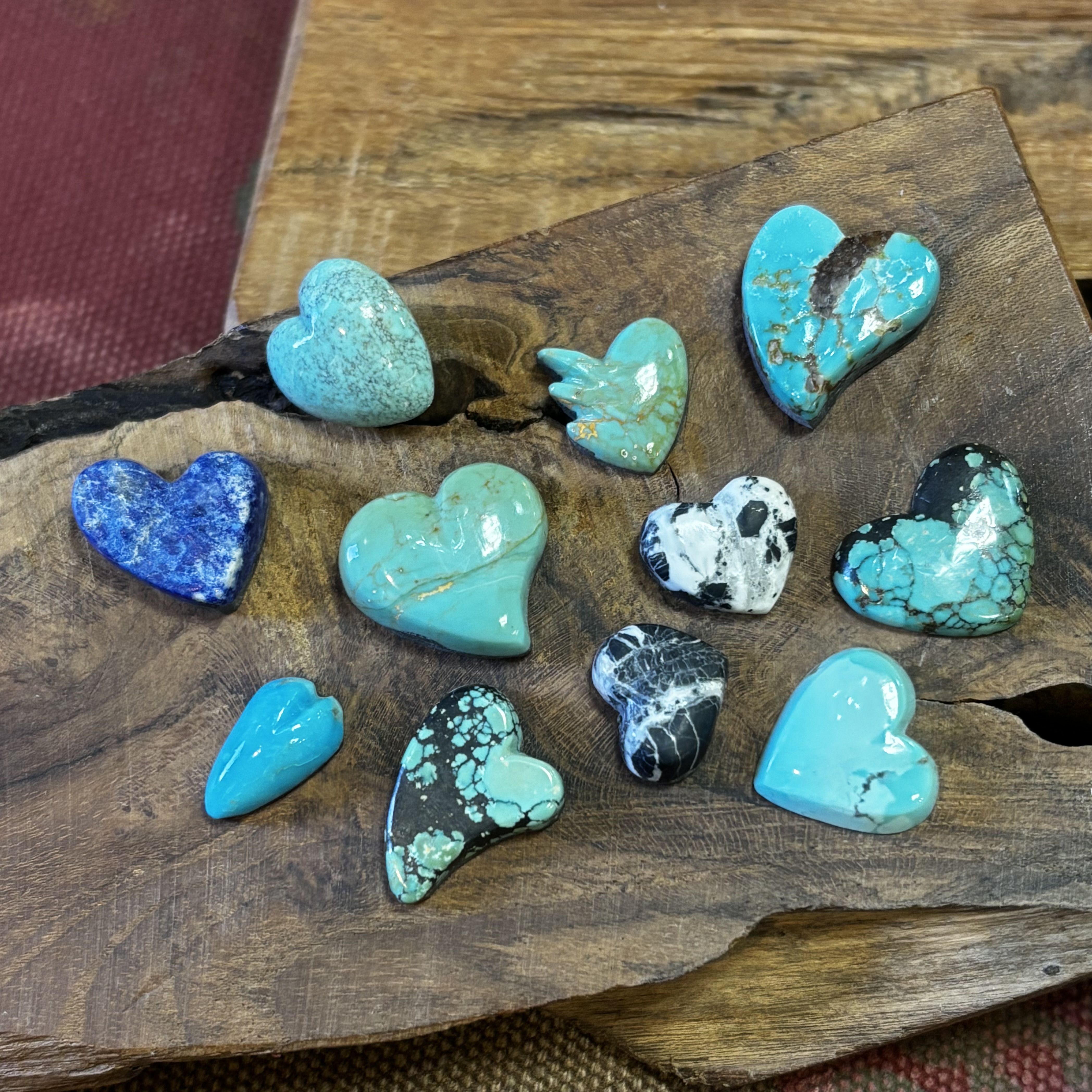 ハートシェイプ　ターコイズ＆ラピスラズリ　ルース