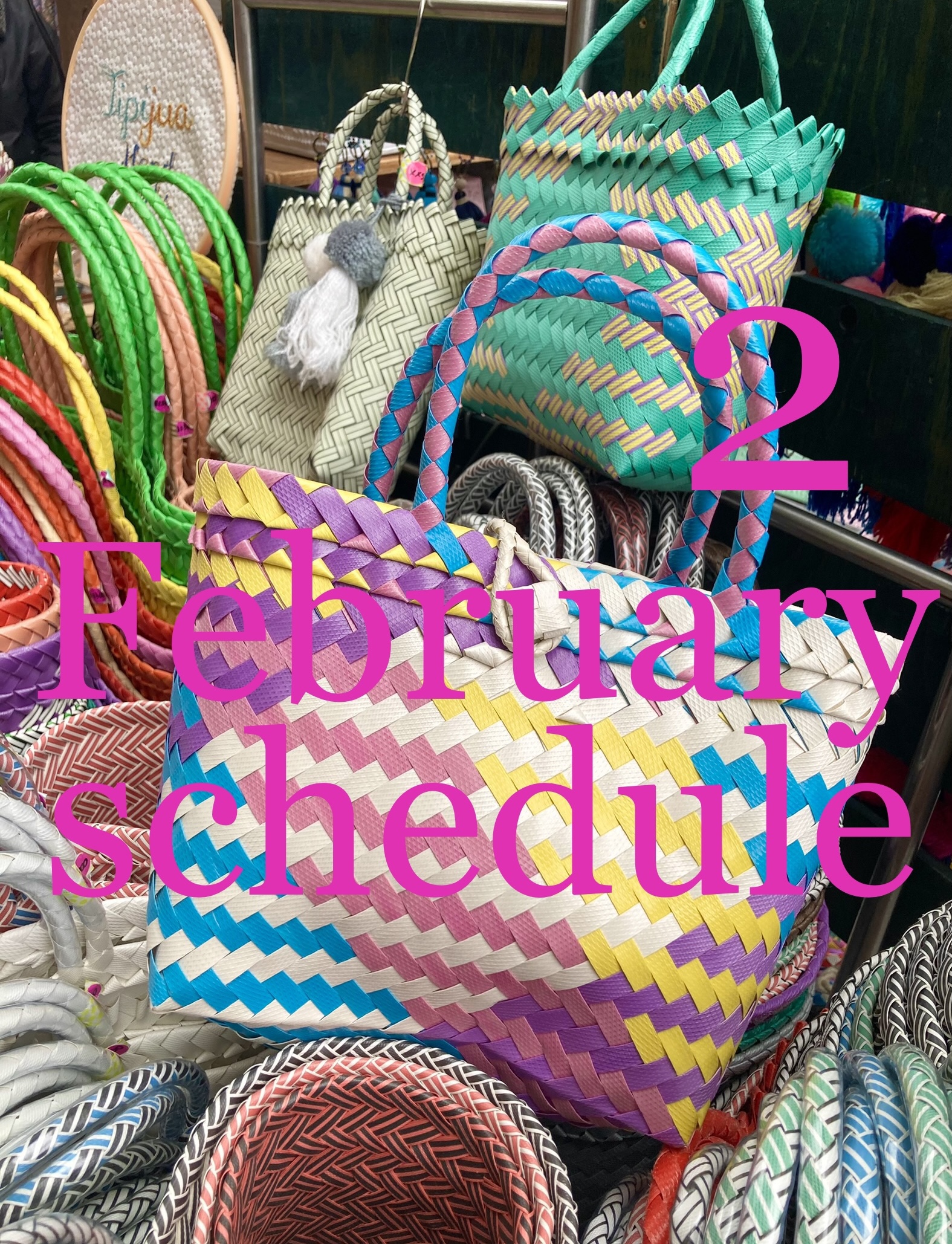 2月イベント出店スケジュールのお知らせです🌼