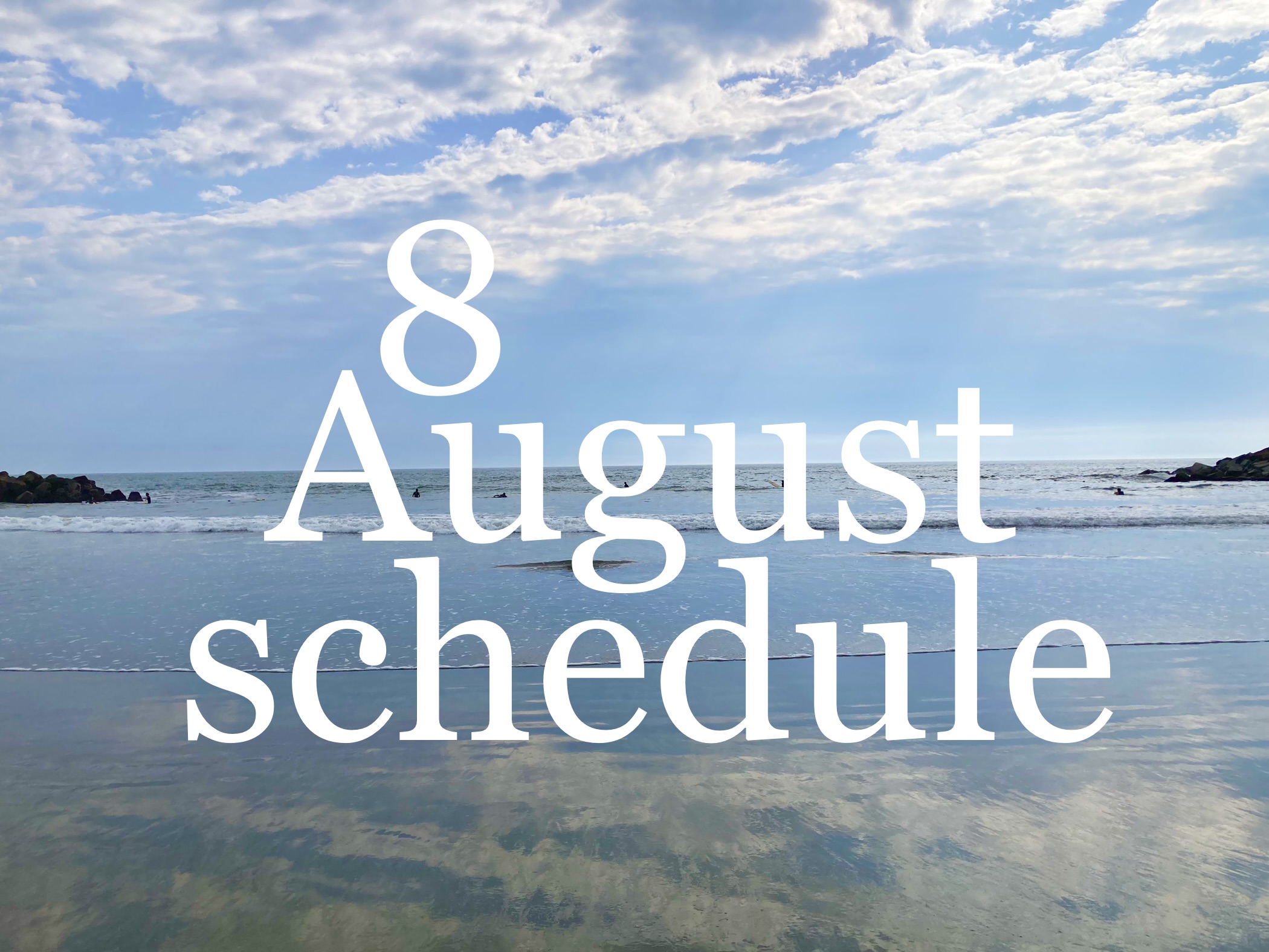 8月出店スケジュールとお休みのお知らせ🌻