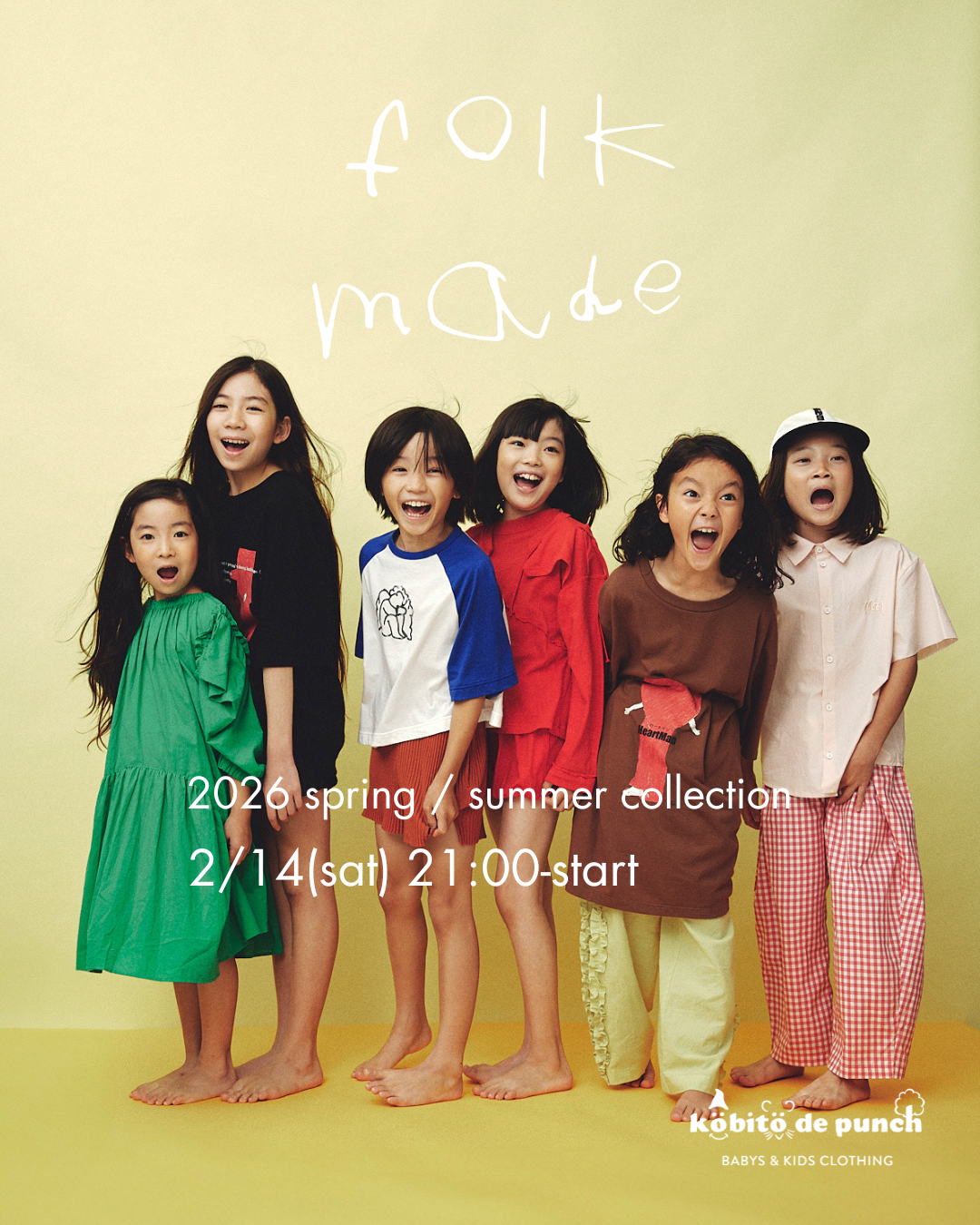 2/14(土)21:00～26SS【folkmade】販売START！