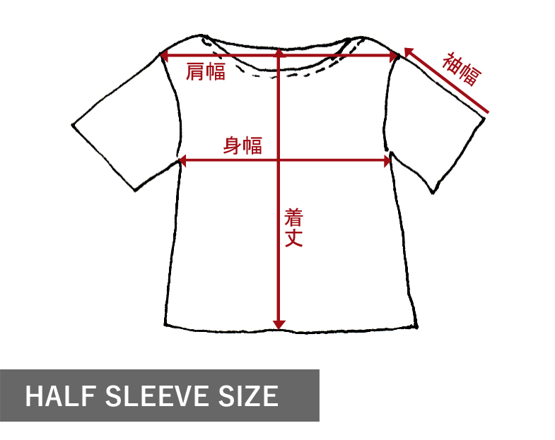 半袖Tシャツのサイズ詳細