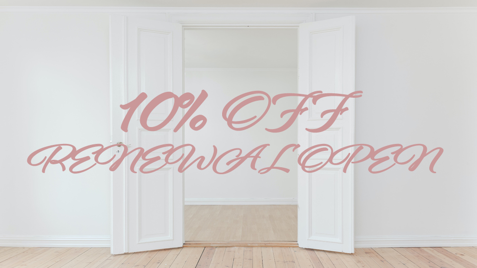 ☆リニューアルオープンと「10％OFFクーポン」のお知らせ☆