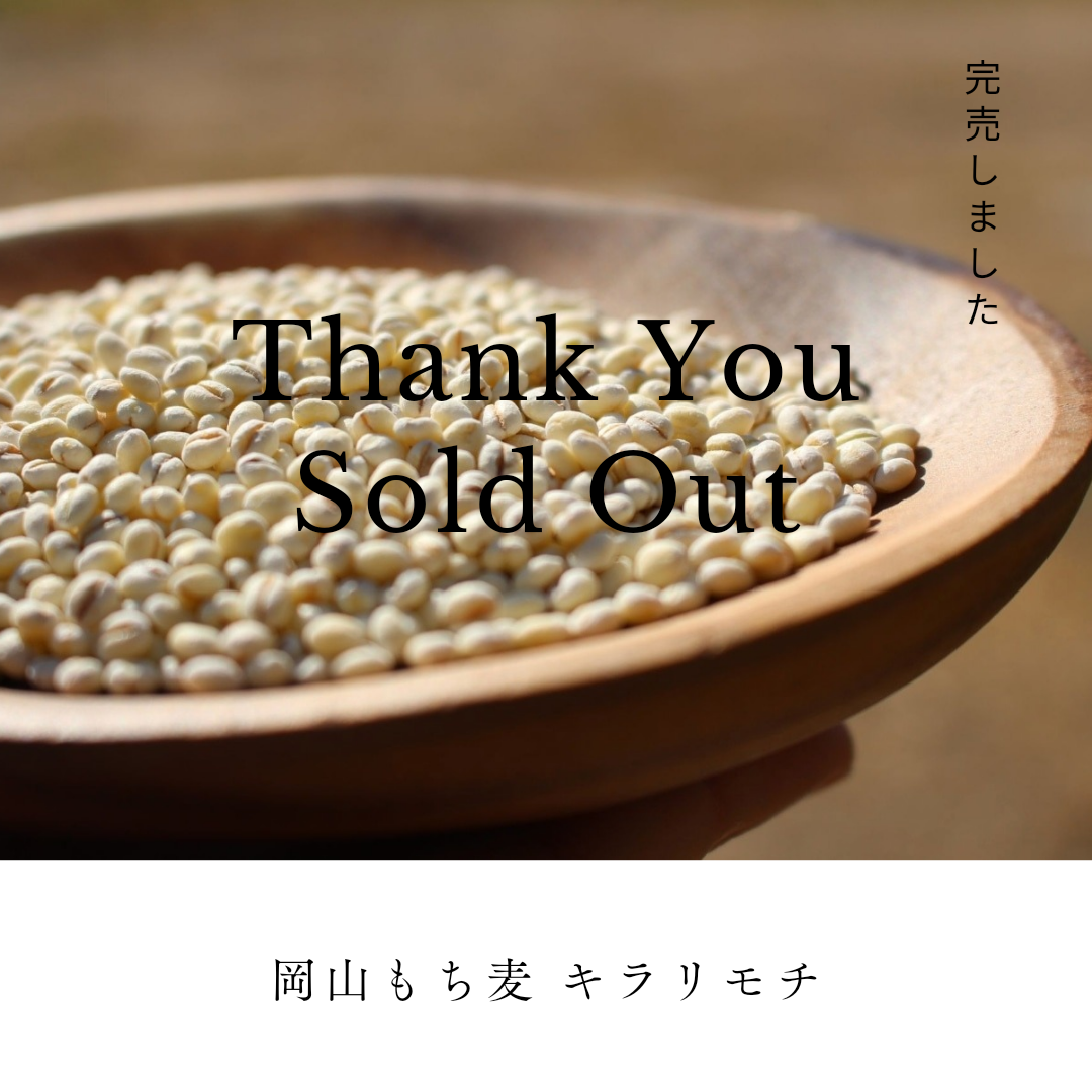 もち麦完売のお知らせ
