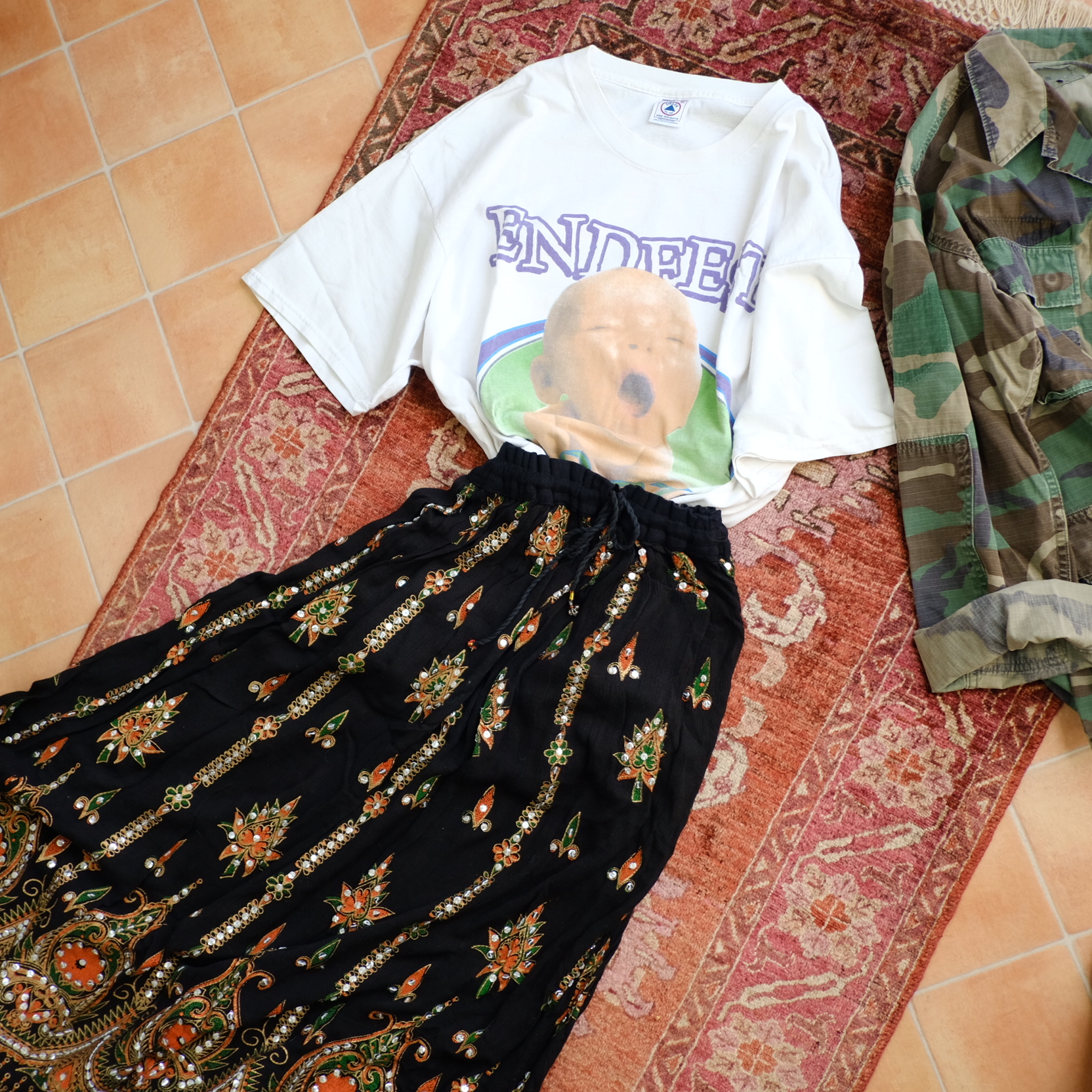 Tシャツの着こなしにプラス