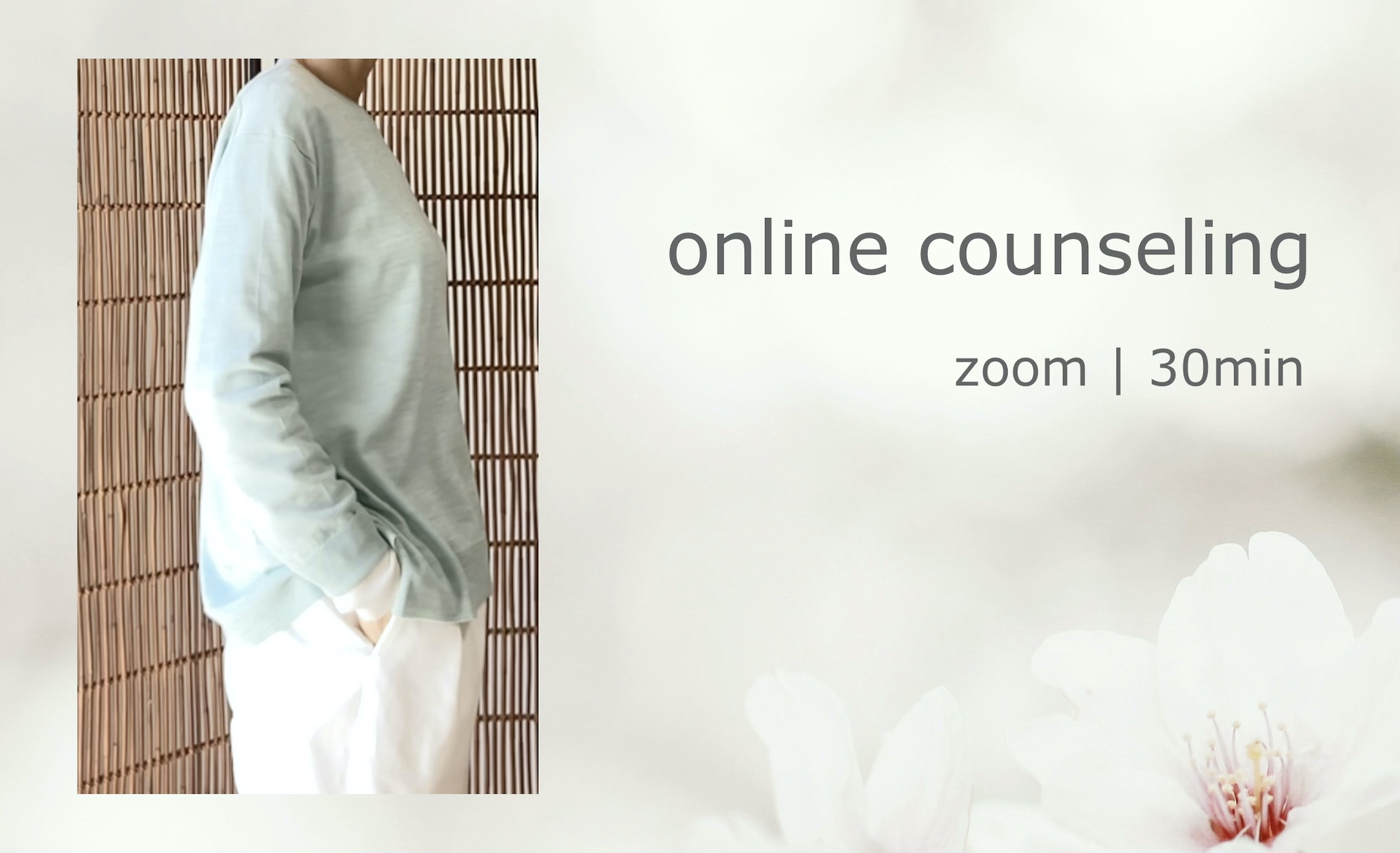 オンライン カウンセリング ： zoom｜30分