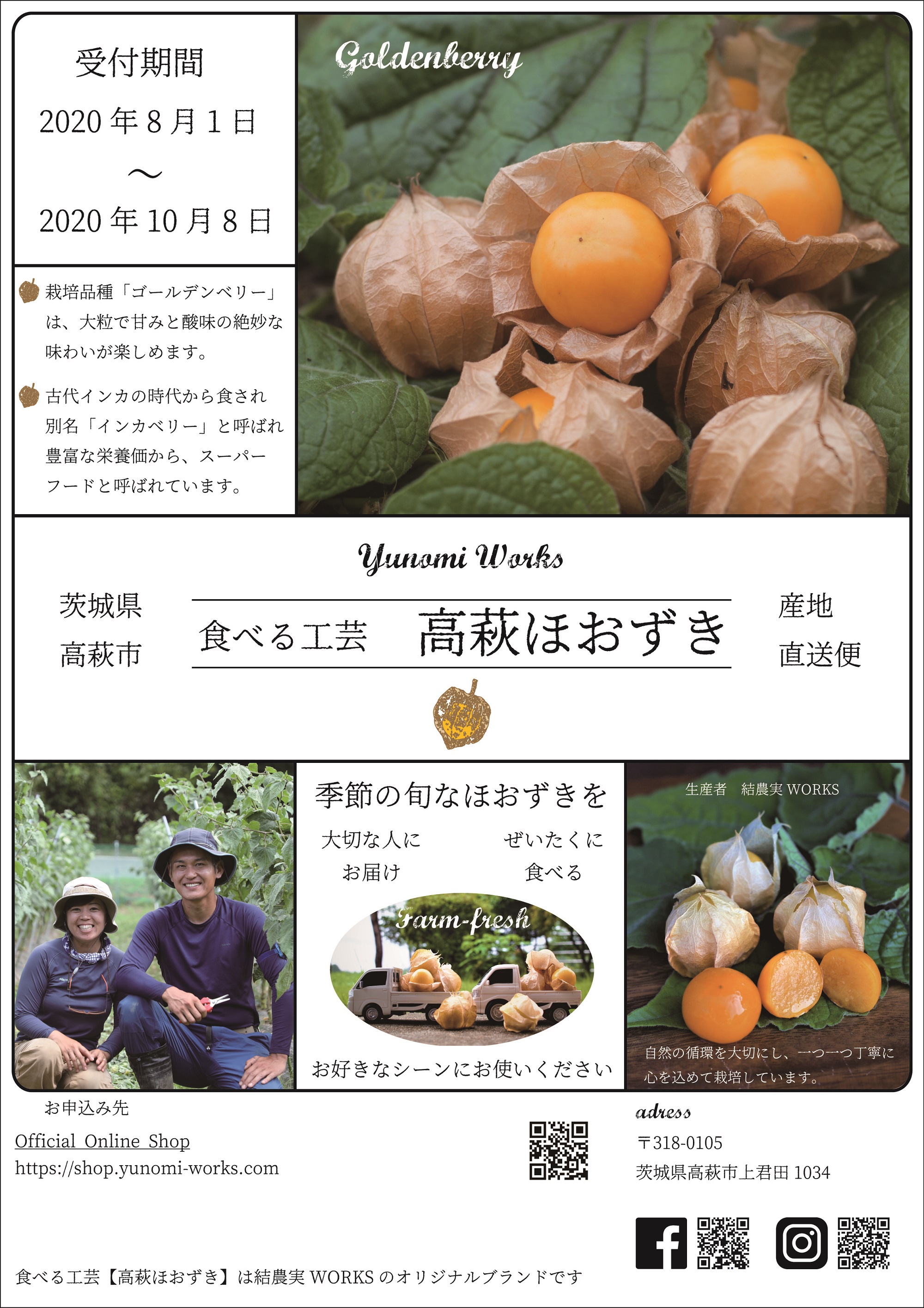 【高萩ほおずき8/17より販売開始】