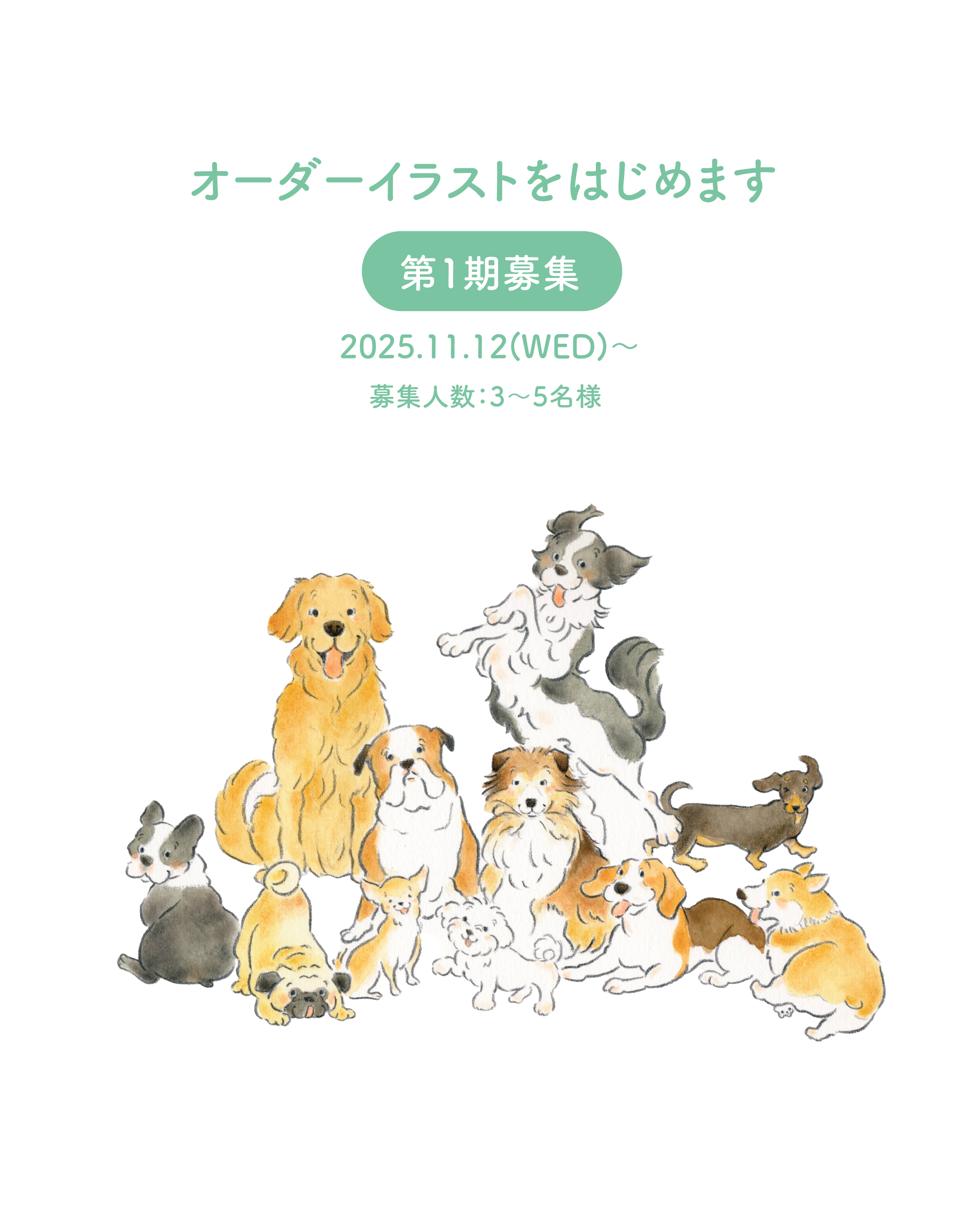 オーダーイラストの受付を開始しました