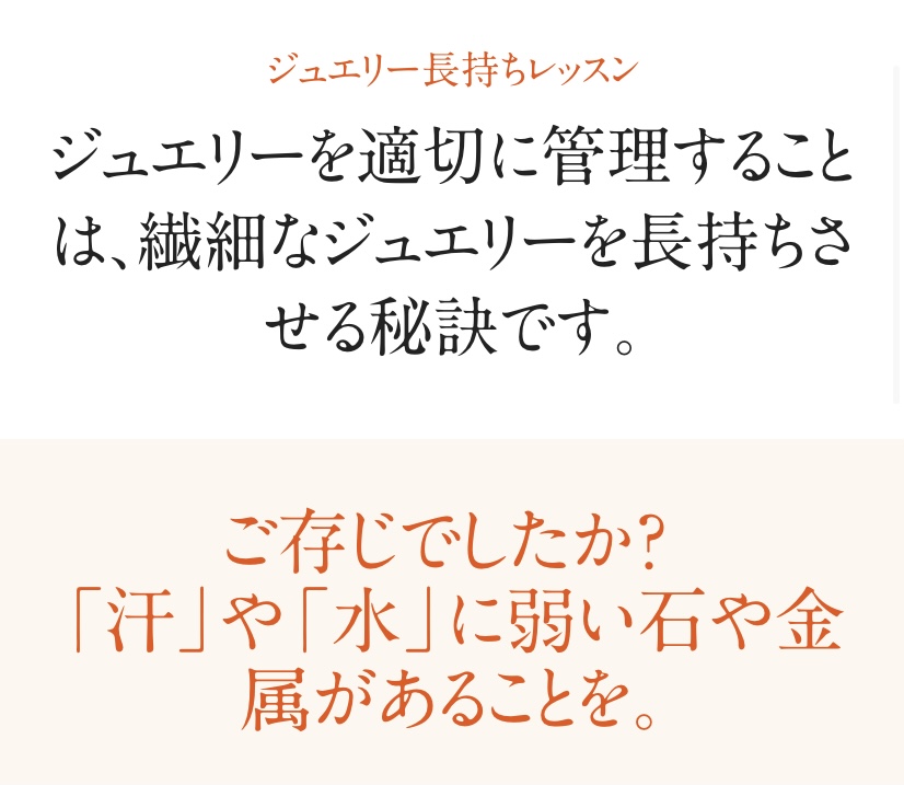 ジュエリーお手入れレッスン♪