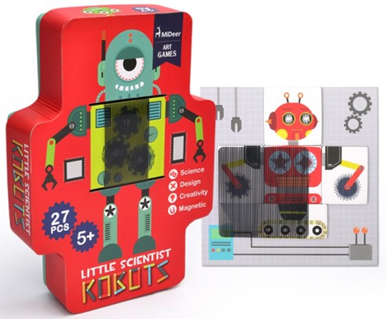 リトルサイエンシストロボット　知育玩具　おもちゃ　磁石　こども　人気　おすすめ　プレゼント　仕掛け　