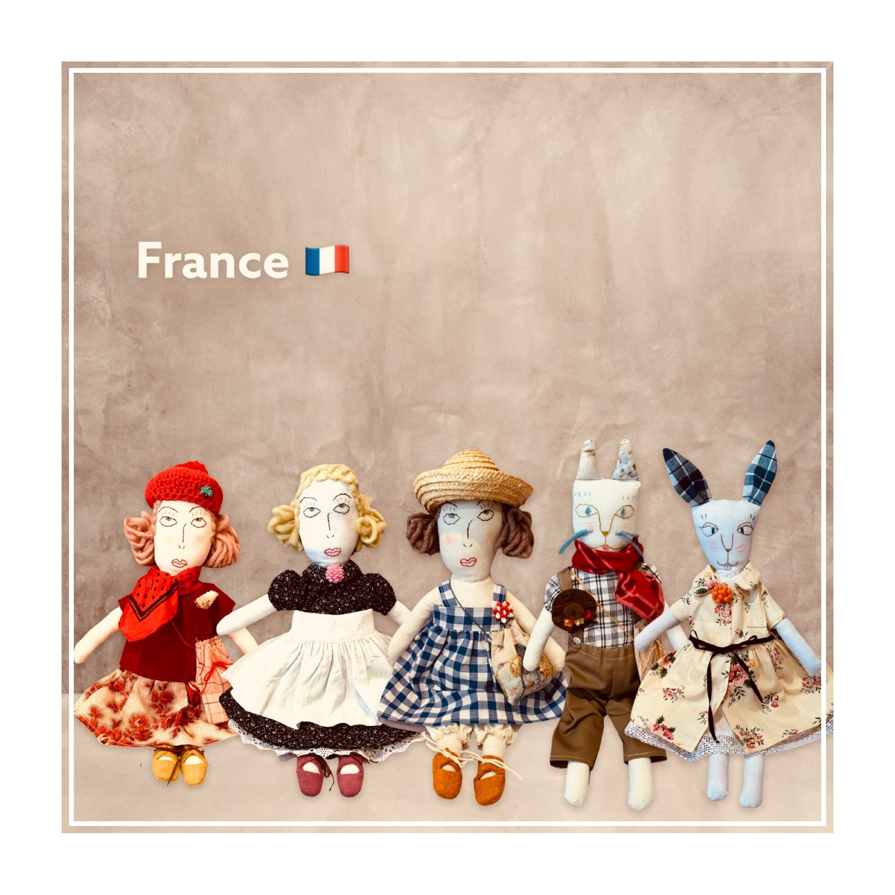 フランスから  着せ替え人形の販売