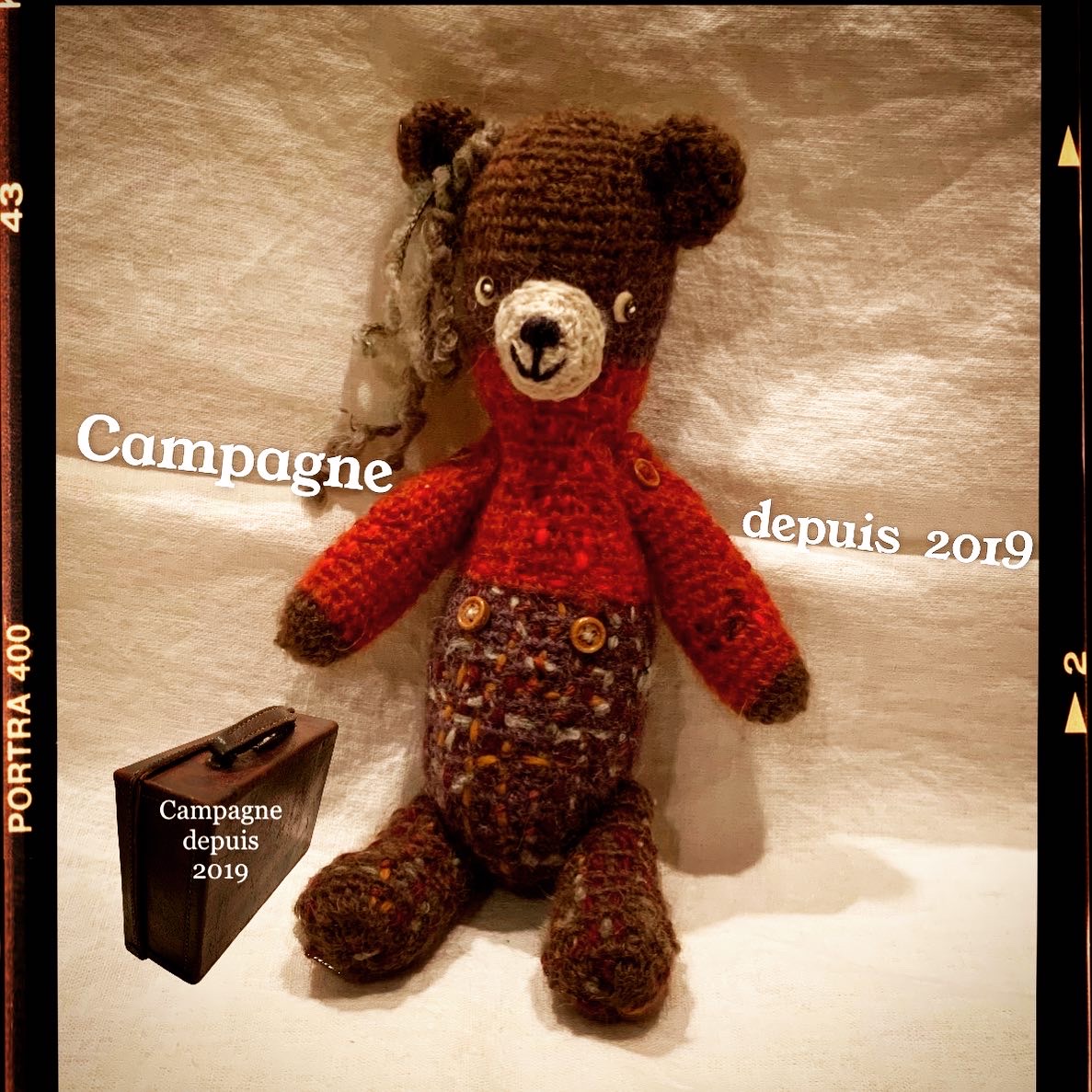 handmade 癒し系 クマの編みぐるみ