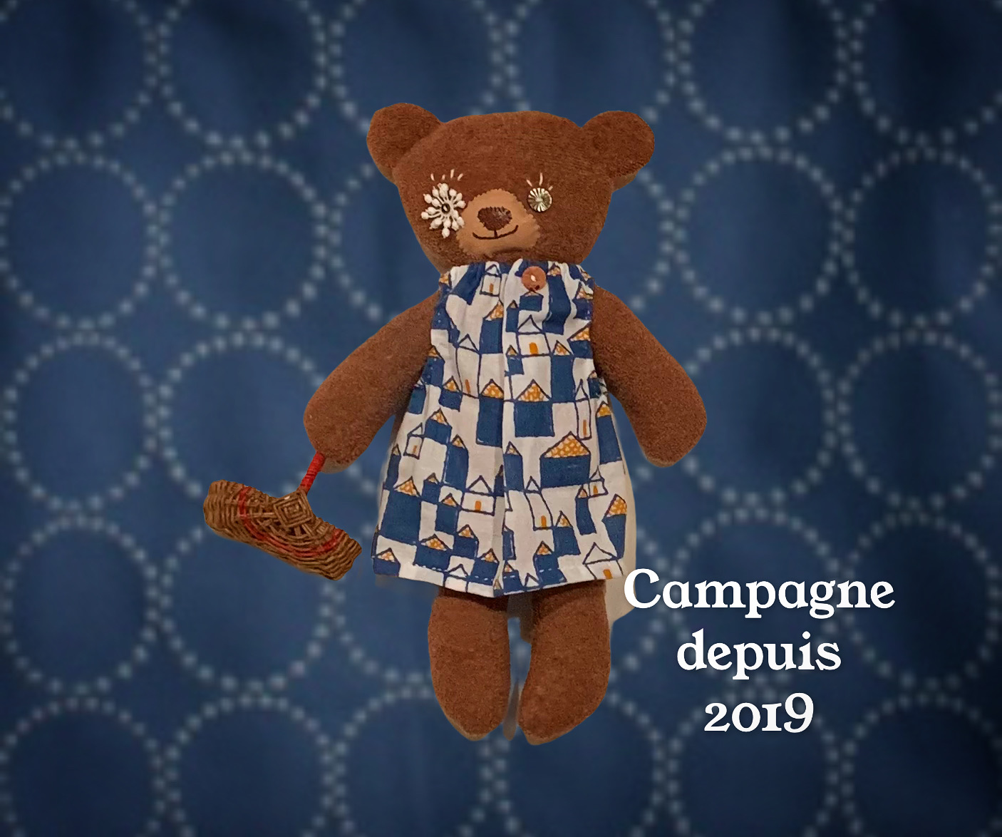 handmade クマの縫いぐるみが完成。