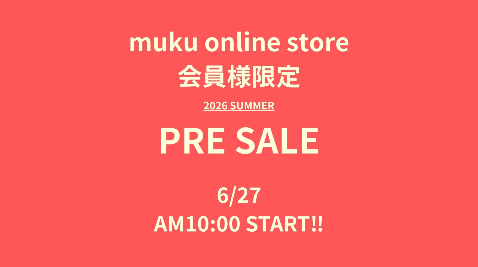 mukuオンラインショップBASE　プレセール開催🎉