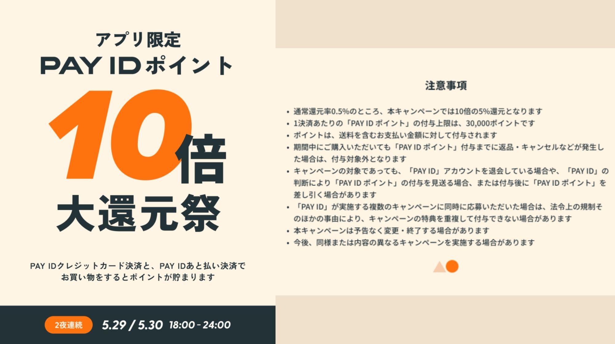 PayIDアプリ限定　ポイント10倍大還元祭🎉