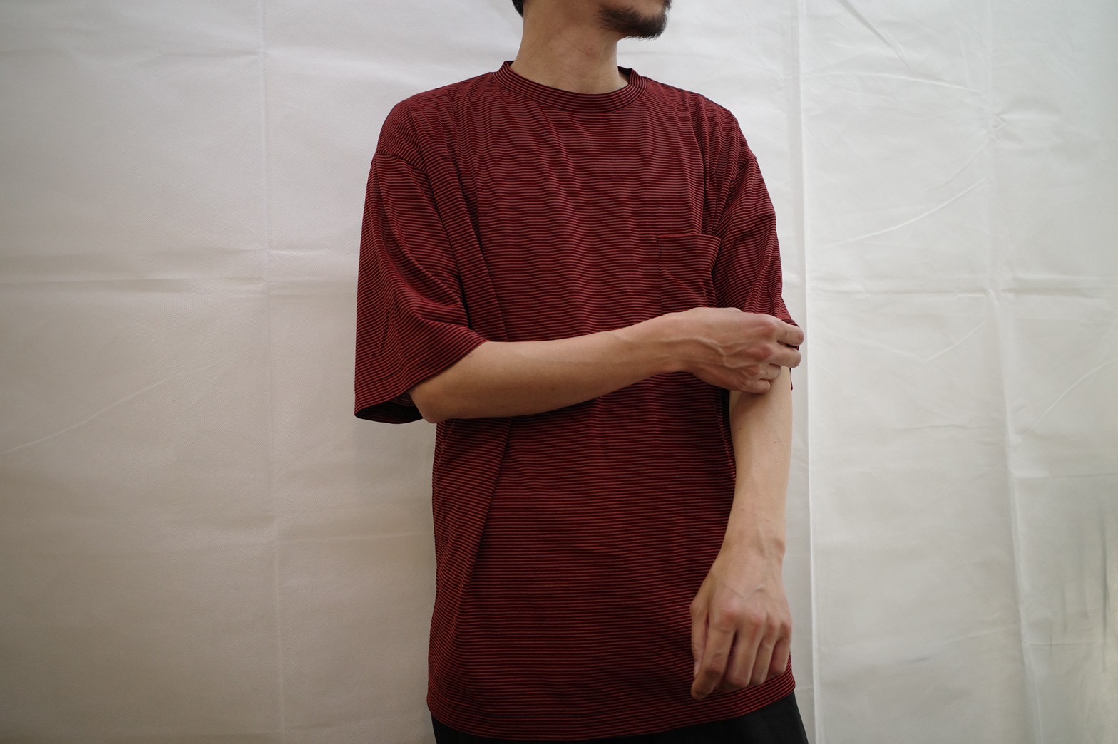 COMOLI / ウール天竺半袖クルー