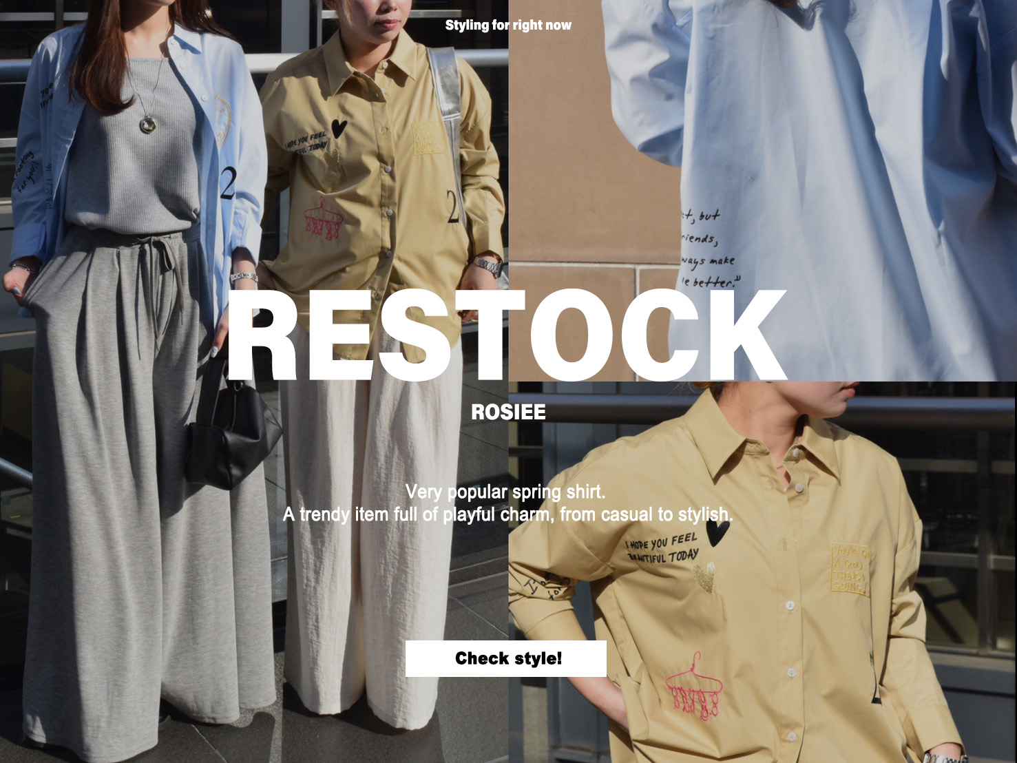 RESTOCK!!! | レタリング刺繍×プリントBIGシャツ👚✨