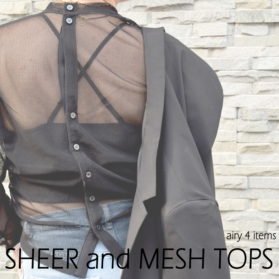 【“SHEER and MESH TOPS” airy 4 item🍃🌬️】