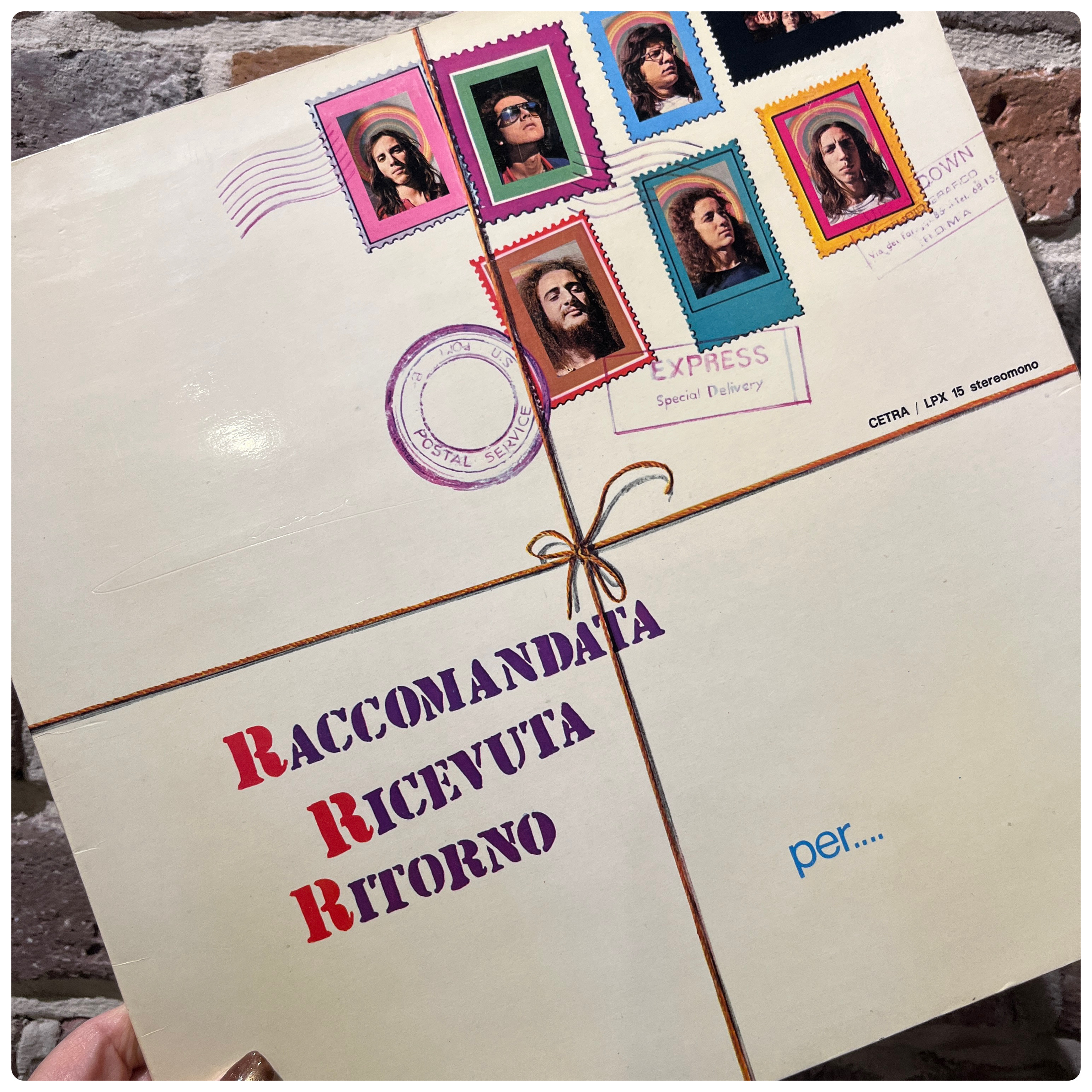 【今日のレコード】RACCOMANDATA RICEVUTA RITORNO/Per….Un Mon