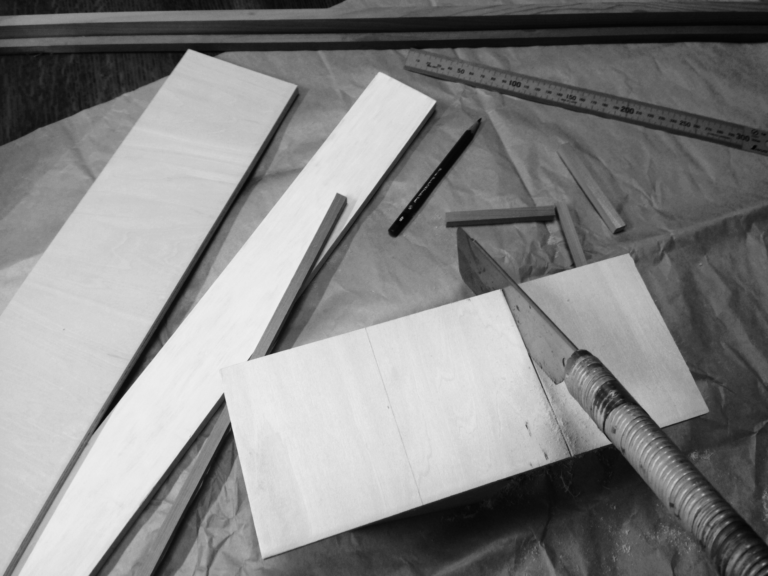 残りの木工仕事