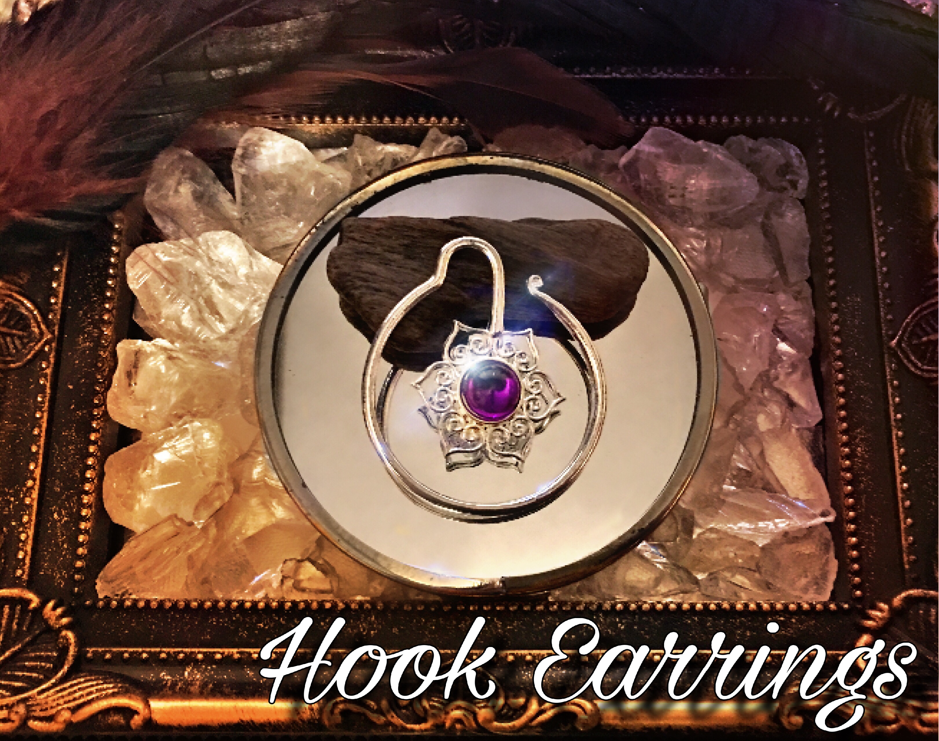 1ペア フックピアス ゴシック パンク ロック