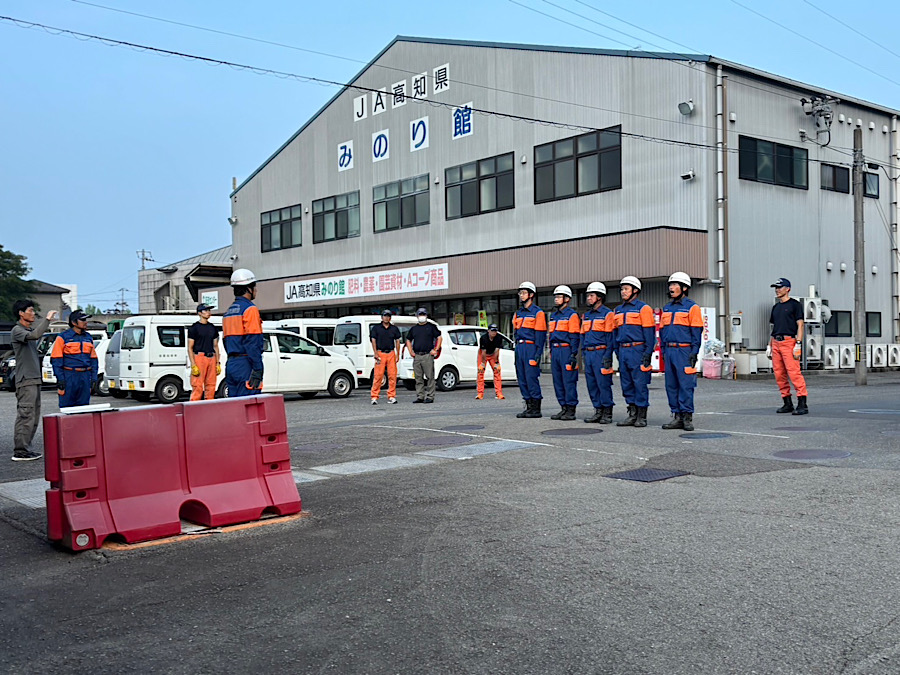 消防団の練習