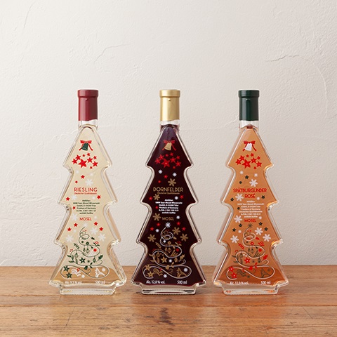 冬ギフト クリスマスプレゼントに人気のドイツワイン/クリスマスツリー型ボトルワイン2021 在庫状況