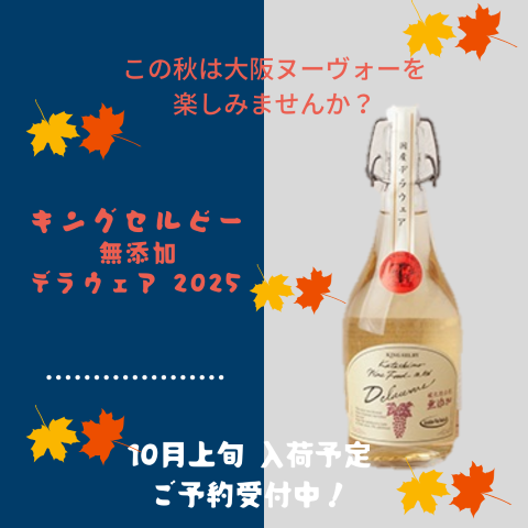 カタシモワイナリー 新酒ワイン 2025年 無添加デラウェア 予約開始