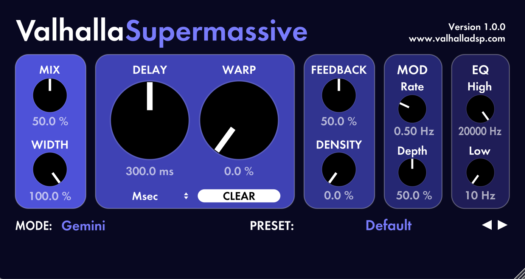 宇宙へ広がっていくようなサウンドを生むプラグインValhalla Supermassive(無料)