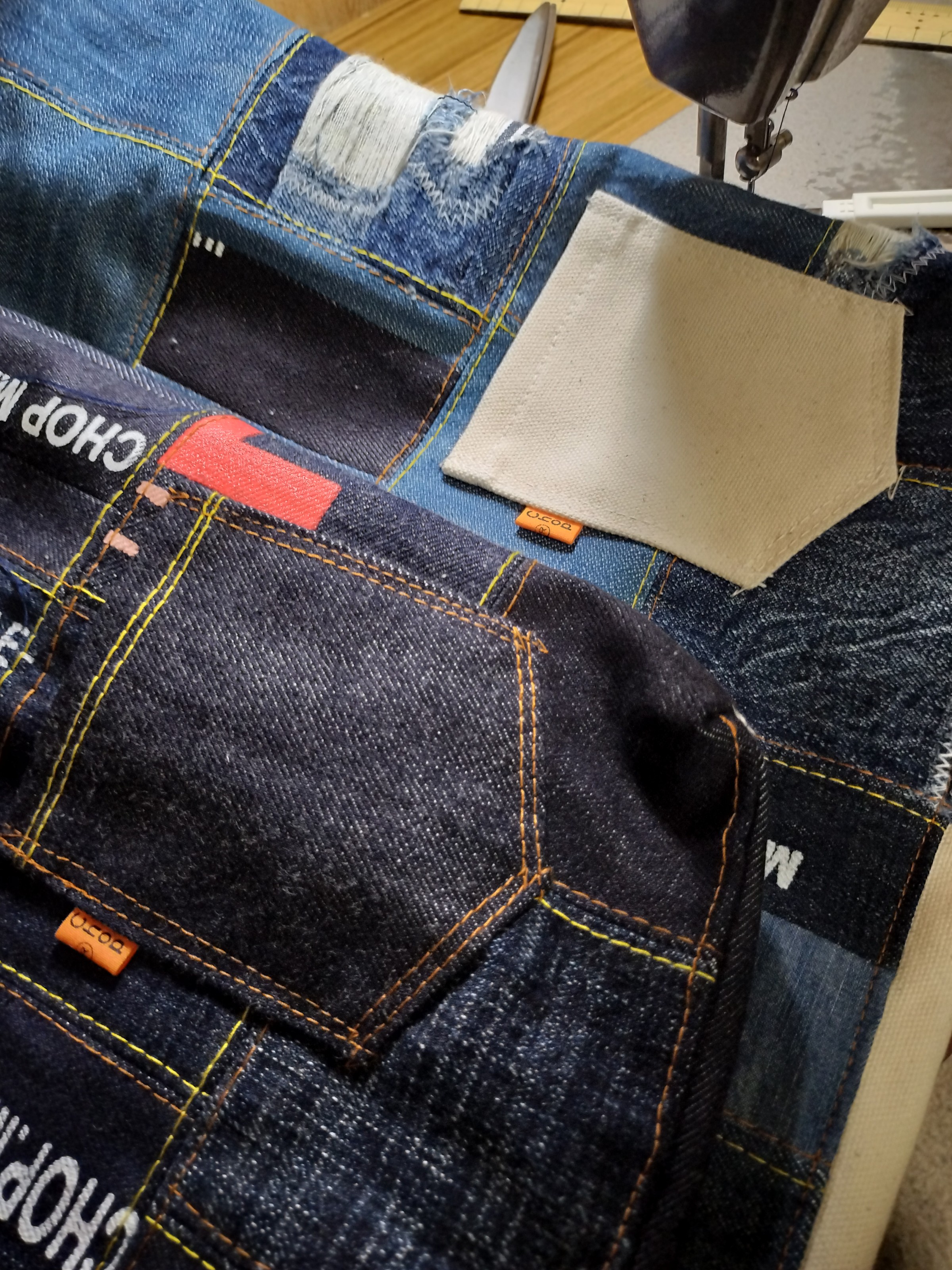 パッチワークバッグ完成！