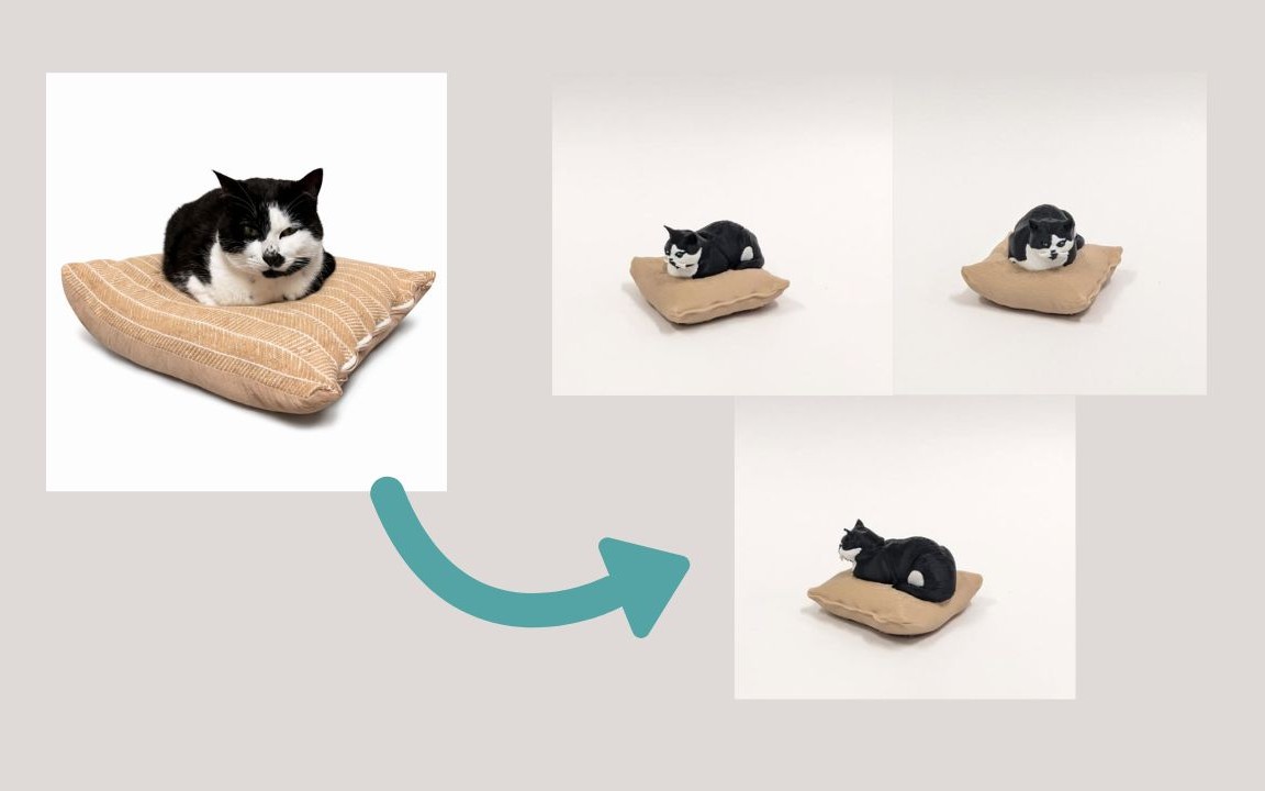 【制作事例】猫のオーダーメイドペットフィギュア｜3Dプリント制作