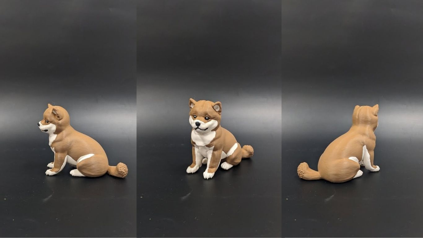 【制作事例】柴犬(子犬ver.)のオーダーメイドペットフィギュア｜3Dプリント制作