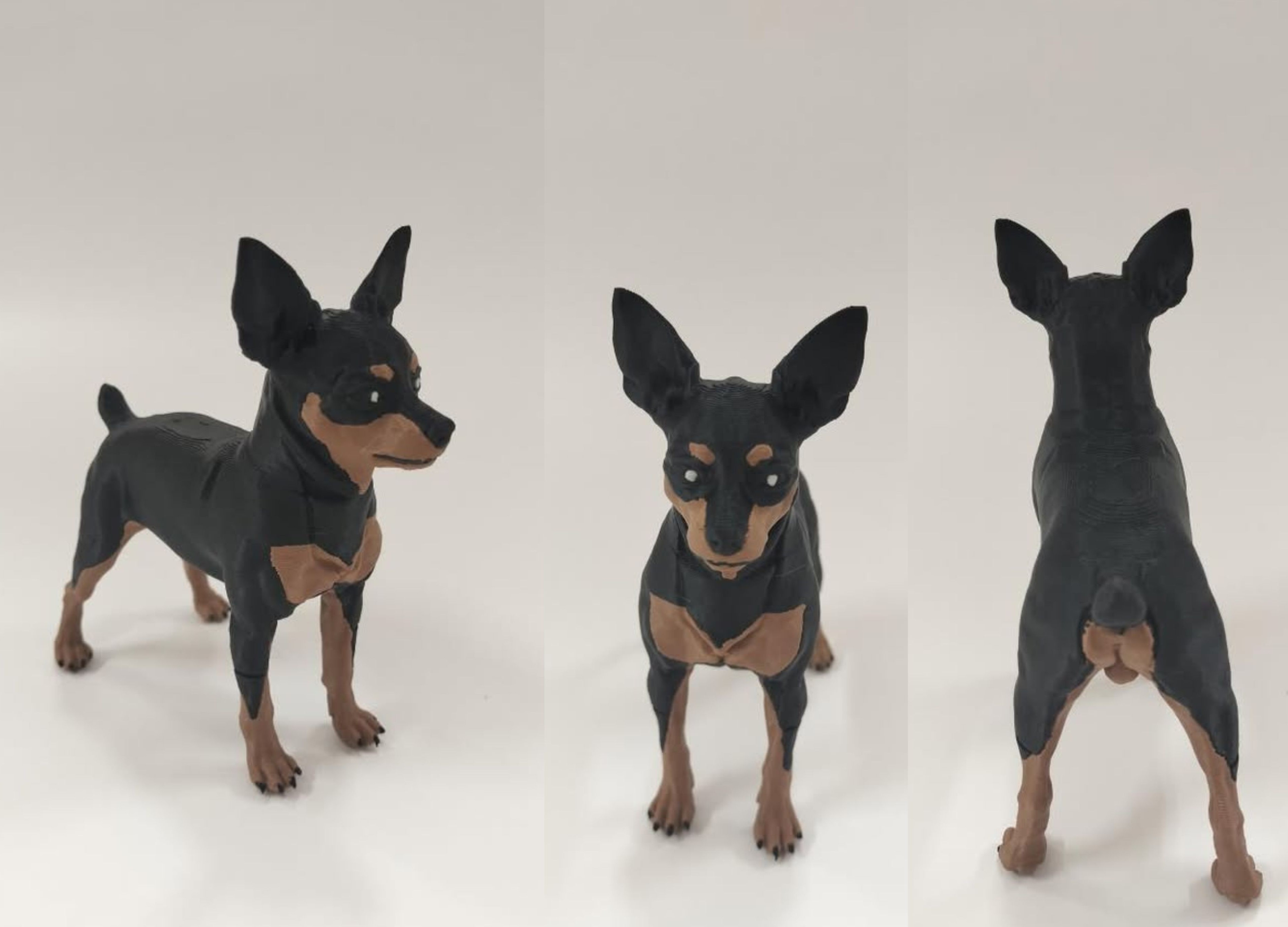 【制作事例】ミニチュアピンシャーのオーダーメイドペットフィギュア｜3Dプリント制作